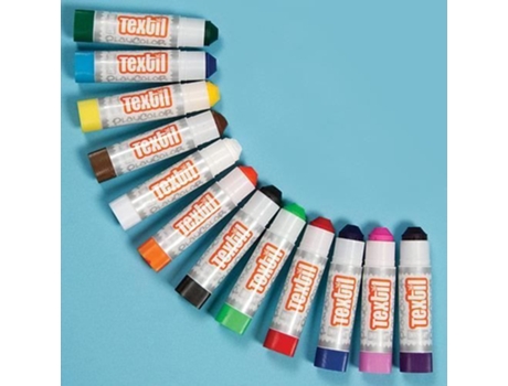 Bastões Tinta Guache Sólida 10G PLAYCOLOR Textil One 12 Cores Sortidas 10461