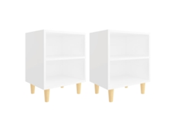 Bed Cabinet, Bed Cabinets Vidaxl Branco Madeira Processada (n/a)