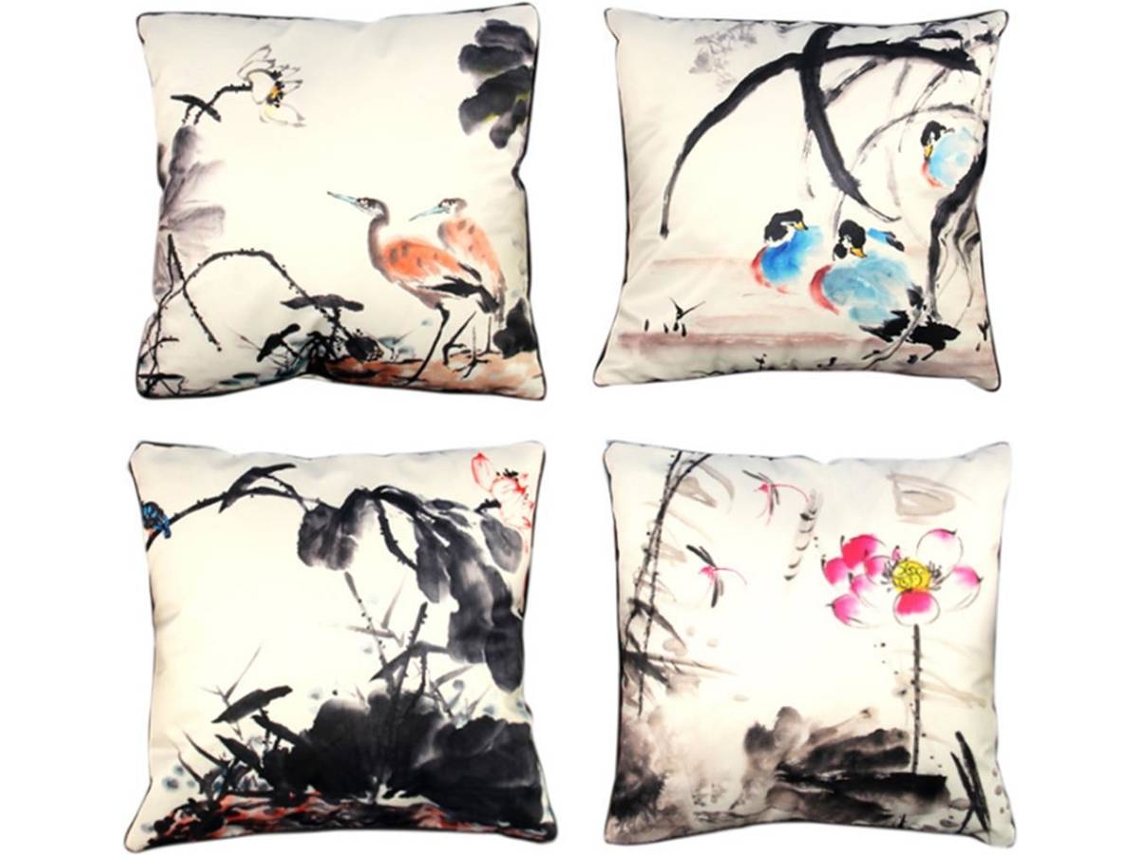 Pack de 4 Almofadas Decorativas WJS Preto (45x45cm)