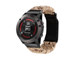 Bracelete Garmin MARQ Aviator Performance Edition Pulseira corda trançada Kaki