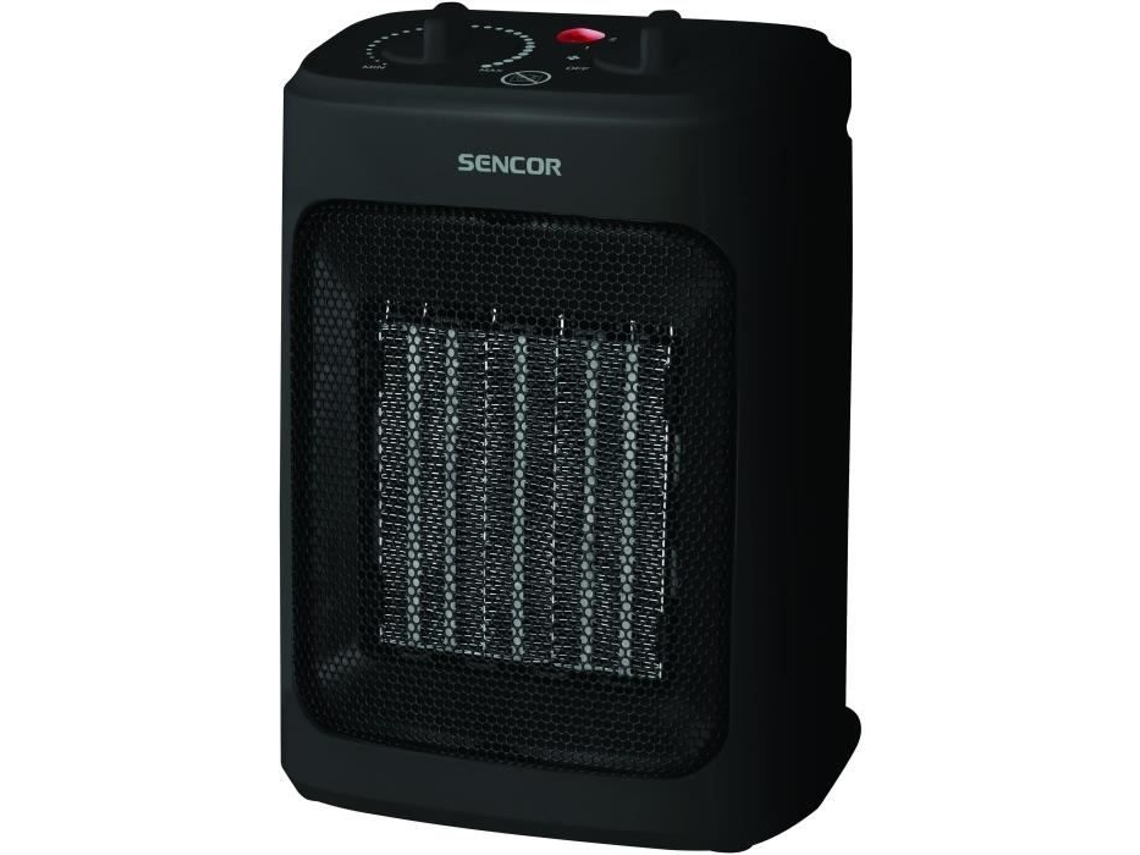 Radiador Em Cerâmica Sencor Sfh 7601bk Até 2000 W 3 Níveis De Aquecimento 10 / 15 M² 60 Db Preto