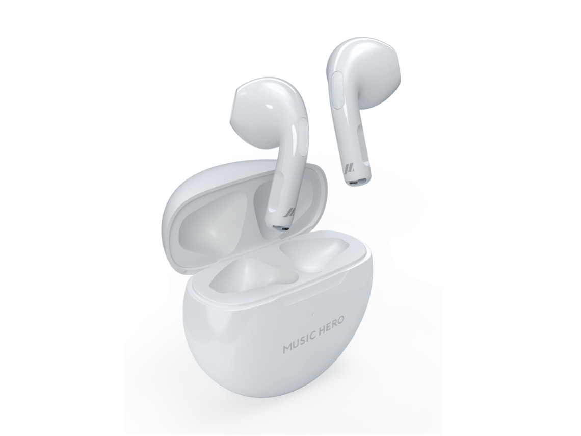 Auriculares Wireless SBS Vibe TWS (Semi-In-Ear - Autonomia: Até 15 horas - Microfone - Branco)