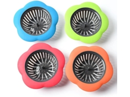 Filtro De Pia Silicone Em Formato Flor Para Cozinha E Banheiro, Cabelo