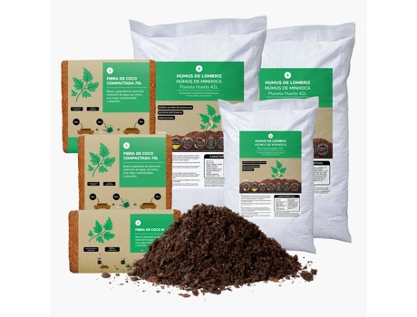 Pacote De Substrato Para Jardins Urbanos 165 - 240 Litros Planeta Huerto