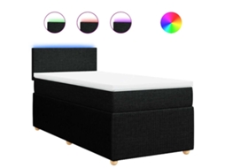 Box Spring Bed, Box Spring Beds Vidaxl Preto Tecido (80 X 200 Cm)