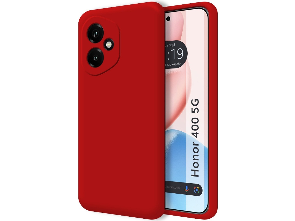 Capa Tumundosmartphone De Silicone Líquido Ultramacio Para Honor 400 5g Na Cor Vermelha