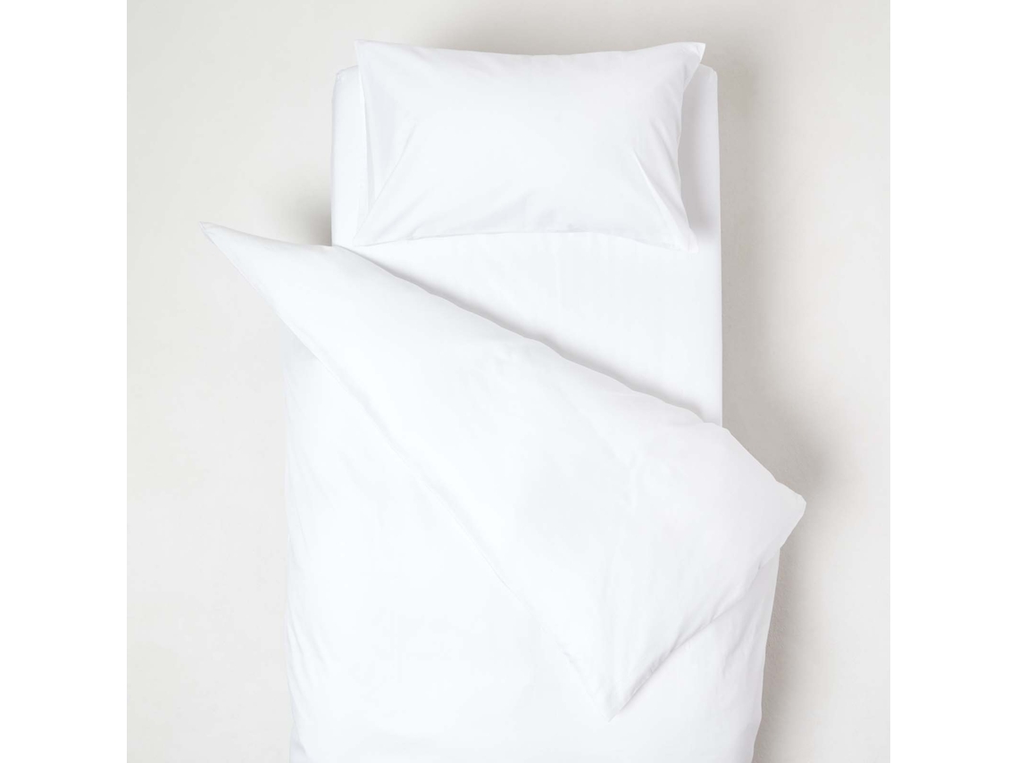 Homescapes White Organic Cotton Cot Bed Duvet Cover Set 400 Thread Count