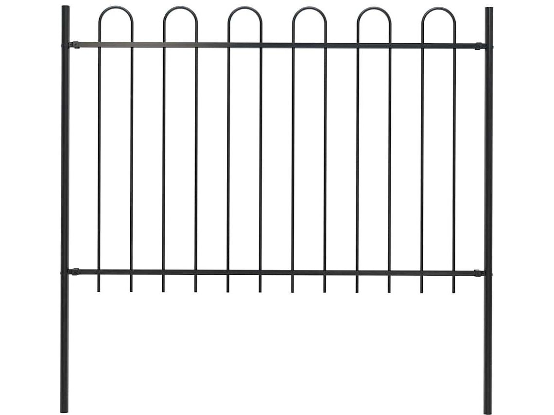Garden Fence, Garden Fences Vidaxl Preto Aço (n/a)