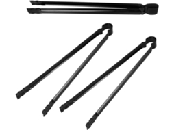 Pinças Antiderrapantes Para Lenha, Conjunto De 3, 28cm, Ferro, Para Churrascos E Fogueiras Ao Ar Livre