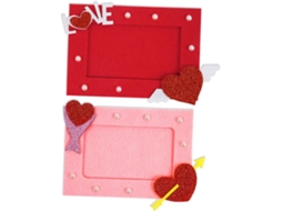 Conjunto 2 Porta Retratos Decorativos Formato Coração Feitos Tecido Ideais Decoração Casamentos Festas GOKOCO