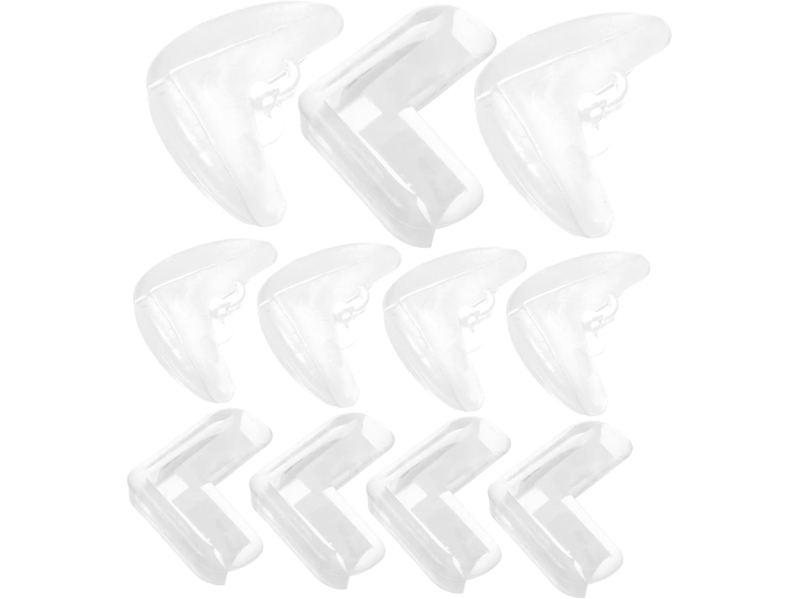 Balacoo Conjunto De 20-protetores Canto Transparentes Em Silicone Para Móveis, Proteção Segura Para Bordas De Mesas