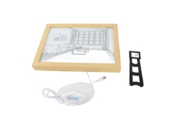 Luminária Led Quadro 3 Cores Usb Arte Moderna Quarto Sala