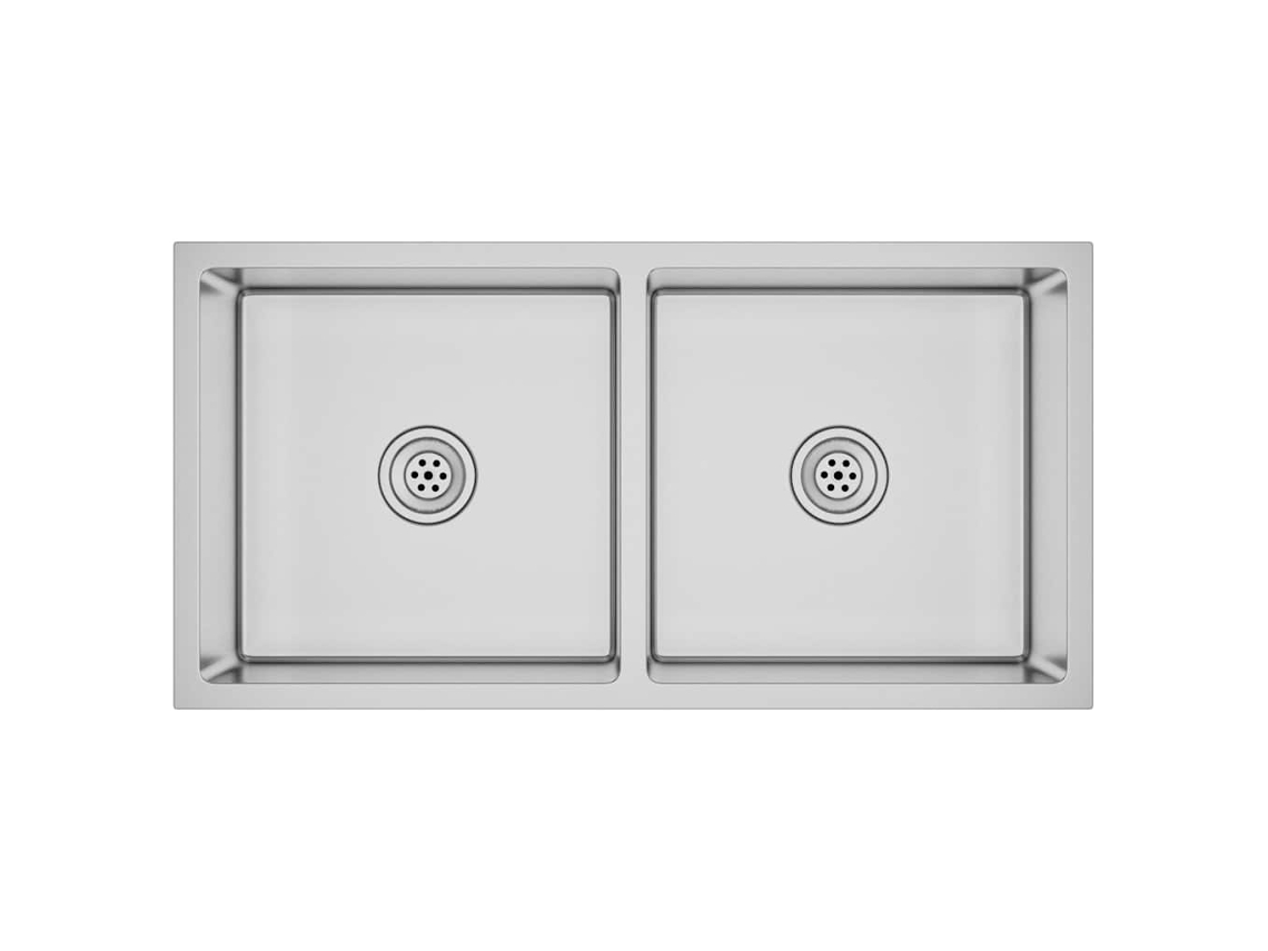Kitchen Sink, Kitchen Sinks Vidaxl Prateado Aço Inoxidável (86.5 X 44 X 20 Cm)