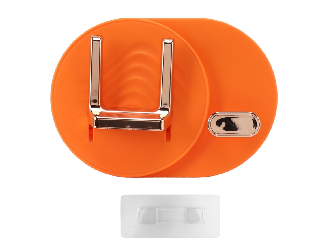 Prateleira para Secador de Cabelo de Parede, Sem Perfuração, com Armazenamento de Cabo, Laranja | S/MARCA