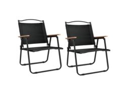 Maison Exclusive - Cadeiras De Campismo 2 Pcs 54x55x78 Cm Tecido Oxford Preto