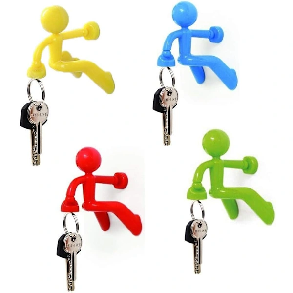 Porta chaves Magnético, Suporte de Parede para Chaves, Ímãs para Geladeira, para Todas as Superfícies Metálicas(vermelho/amarelo/azul/verde BRILVIBERA