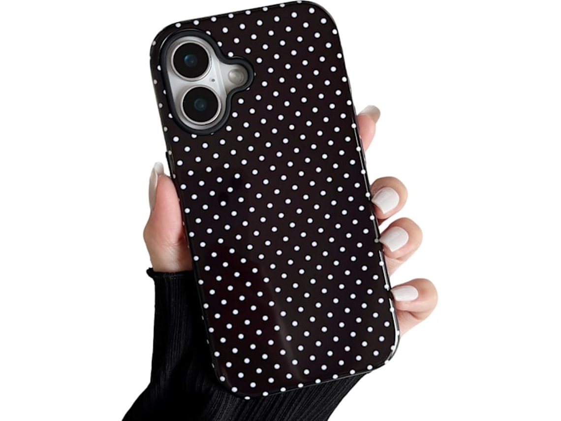 Capa Para Iphone 17 Com Estampa De Bolinhas, Estilo Estético E Fofo, Ideal Para Meninas E Mulheres. Capa Protetora Rígida Em Pc Tpu Macio Para Iphon