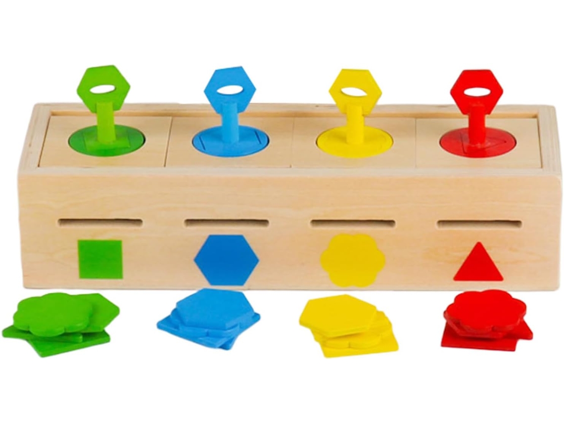 Classificador De Formas , Brinquedo Educativo De Madeira Para A Primeira Infância | Caixa Sensorial Gokoco