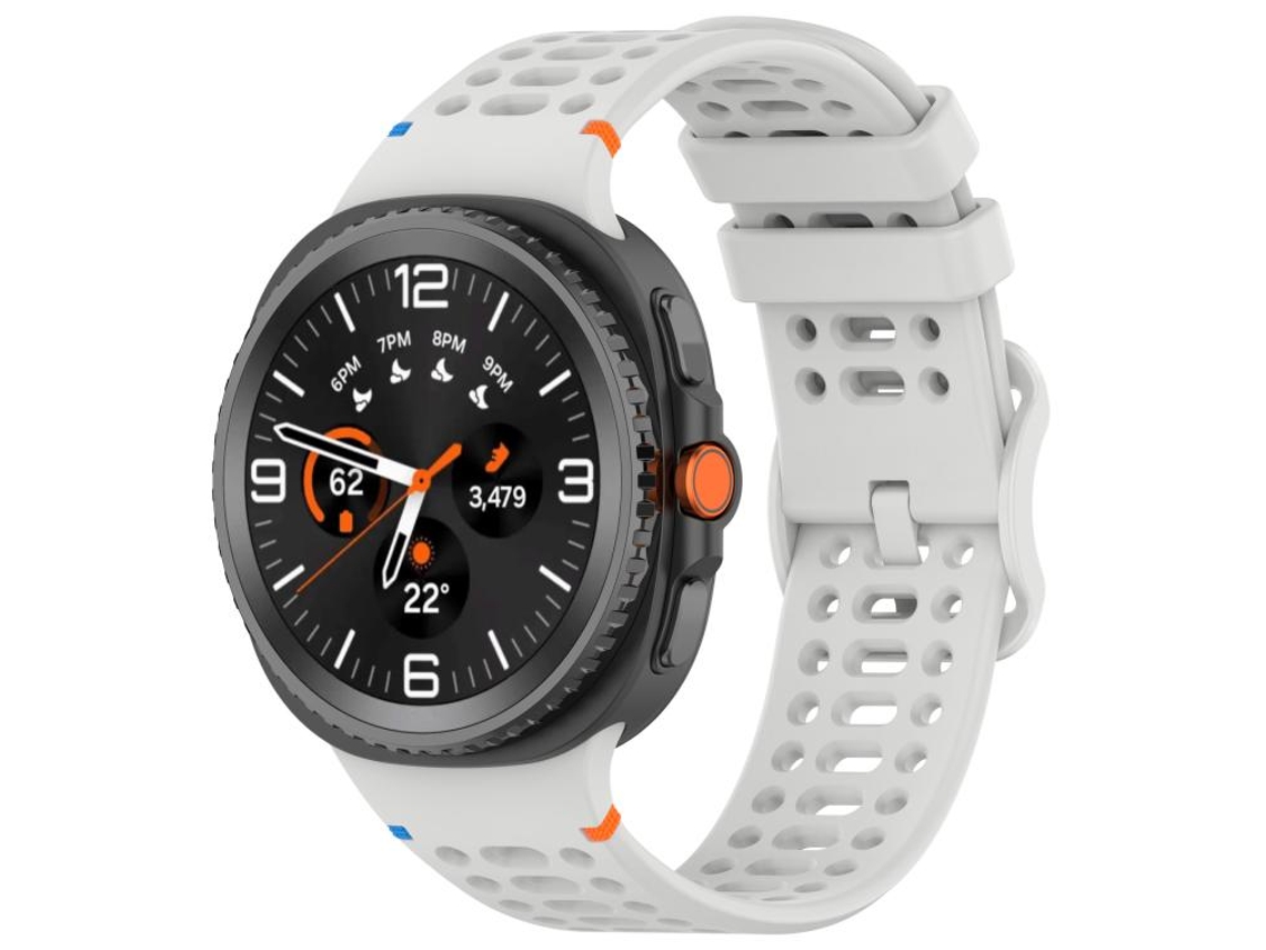 Bracelete para Samsung Galaxy Watch 8 / 8 Classic Silicone com Fivela de Escada Cinza Claro XIAOMOYU