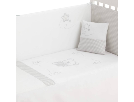 Edredão  3 Peças  Cuore Branco  70x140 cm