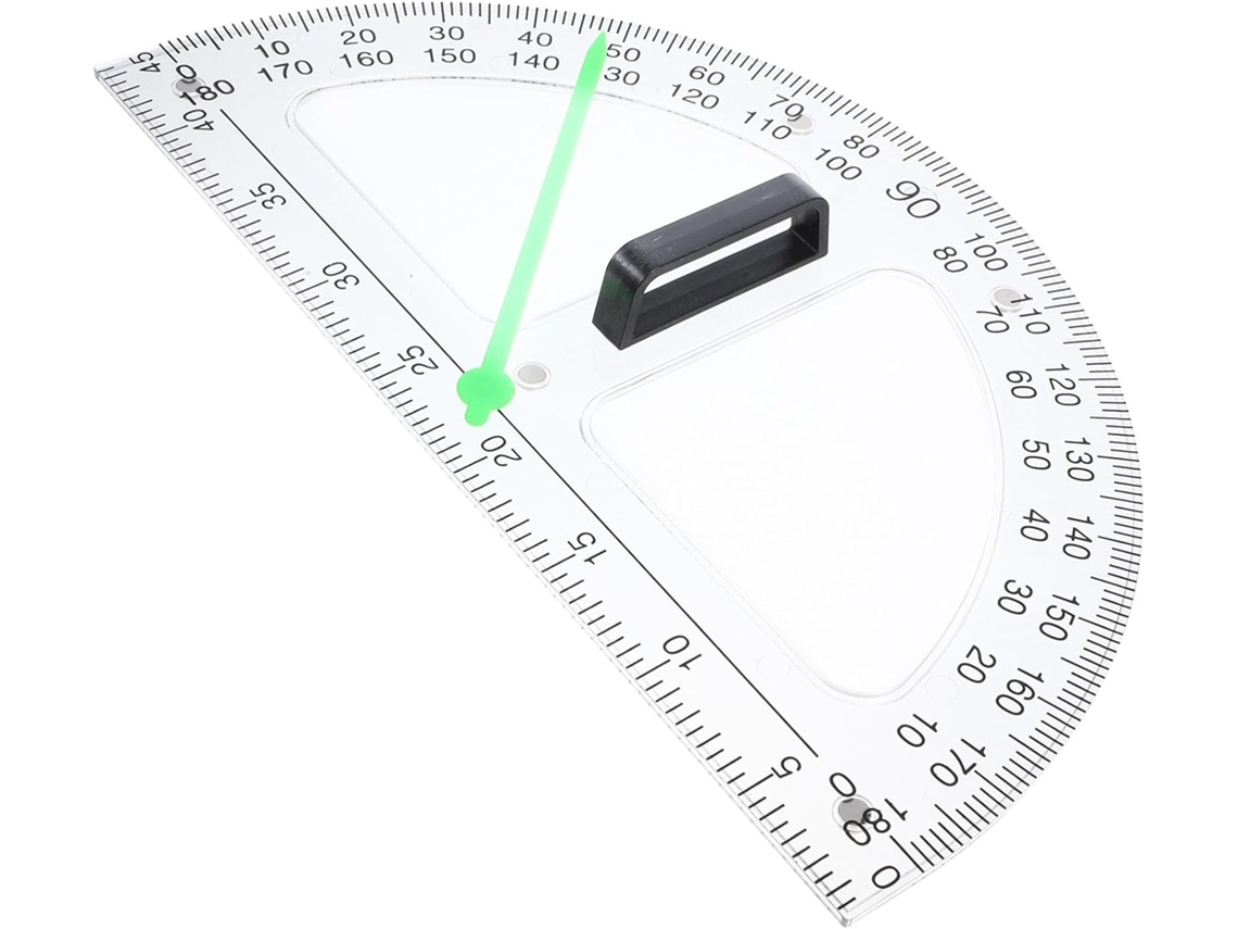 Transferidor Magnético Leve Em Formato De Meia Lua Tehaux, Material Abs, Ferramenta Portátil Para Desenho E Ensino Em