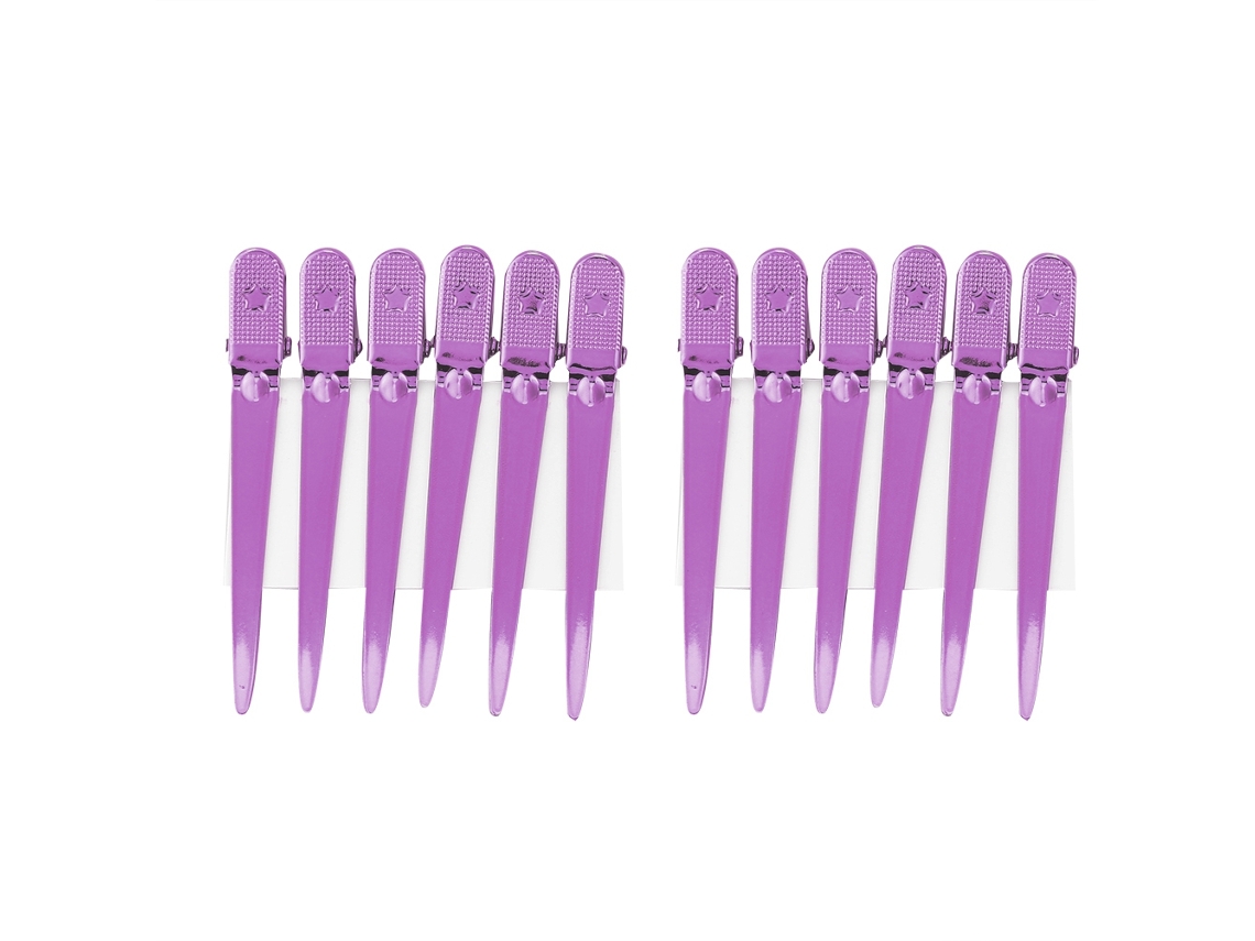 2026 12 Unidades/Caixa Presilhas de Cabelo para Mechas Red Pink Penteado - Grampos de Cabelo para Sala de Estar