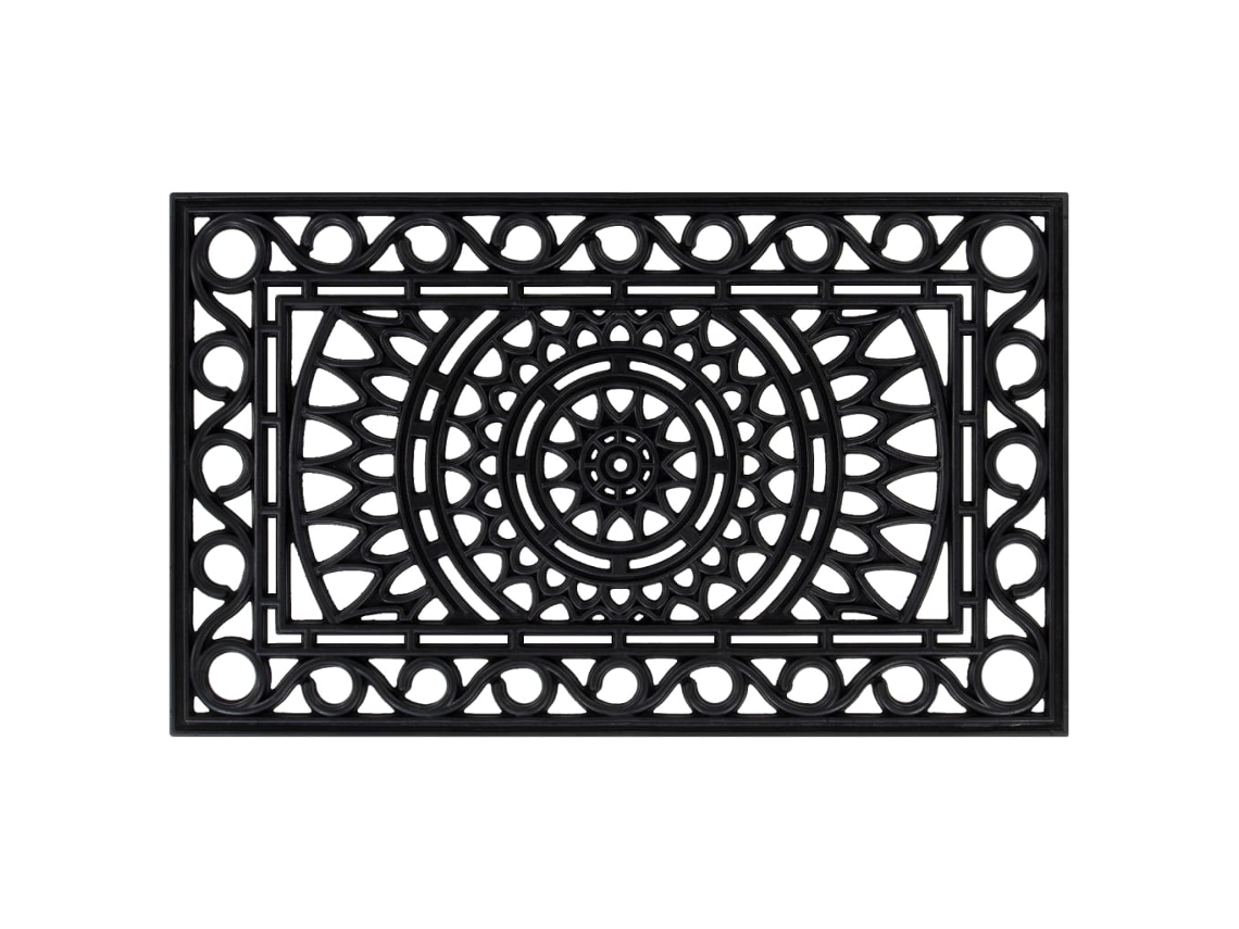Door Mat, Door Mats Vidaxl Preto Borracha
