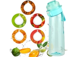 Garrafa de água Luft com 7 sabores, 650ml, cápsulas com aroma de frutas, copo de água perfumado Brilvibera
