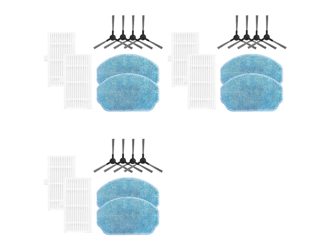 3 Set For Midea Vcr04w Robot Vacuum Cleaner Accessories Hepa Filter Side Brush Mop Cloth Spare Parts