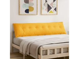 Vidaxl Travesseiro Para Costas Amarelo Claro 200 X 50 Cm