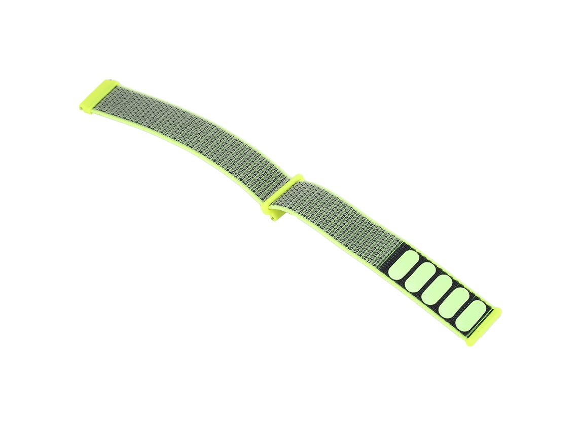 Cinto de Relógio de Lona de Nylon Loop, Tamanho Ajustável, Compatível com o Relógio Amazfit Gtr 22mm, Verde Fluorescente EOOCOO