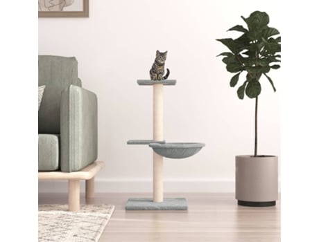 Árvore P- Gatos com Postes Arranhadores 72 Cm Cinzento-Claro VIDAXL