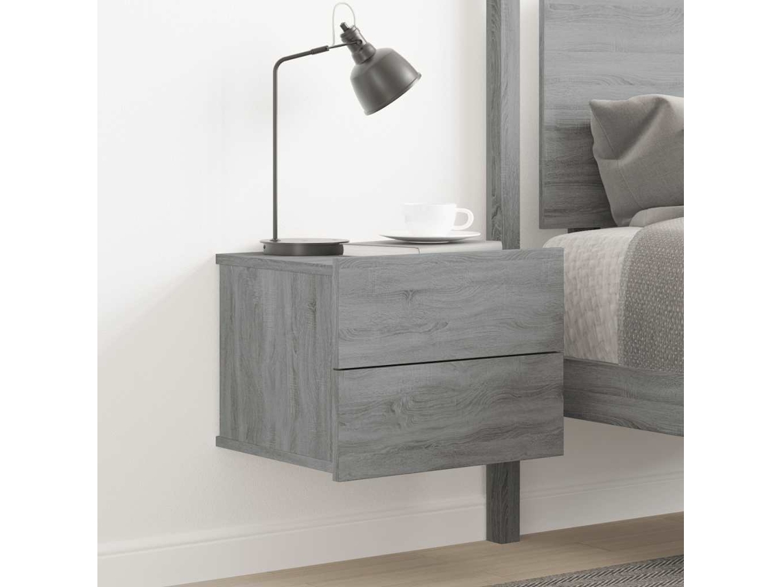 Vidaxl Mesa De Cabeceira 40x30x30 Cm Madeira Proc. Sonoma Cinzento
