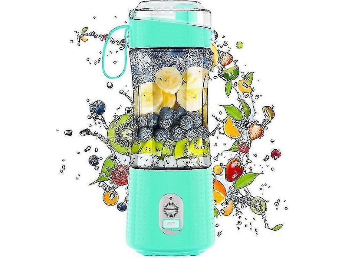 Liquidificador portátil individual 2026 para smoothies, sucos e shakes com motor potente, bateria recarregável de 4000mAh e 6 lâminas.