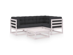 Garden Lounge Set, Garden Lounge Sets Vidaxl Branco Madeira De Pinho (n/a)
