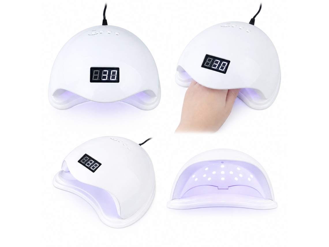 Lâmpada Uv/led Para Unhas 48w Com Sensor E Temporizador De 10/30/60s Branca