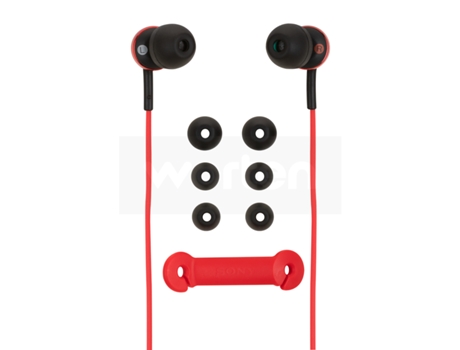 Auriculares com Fio SONY Mdrex110 (In Ear - Microfone - Vermelho) — In Ear | Microfone
