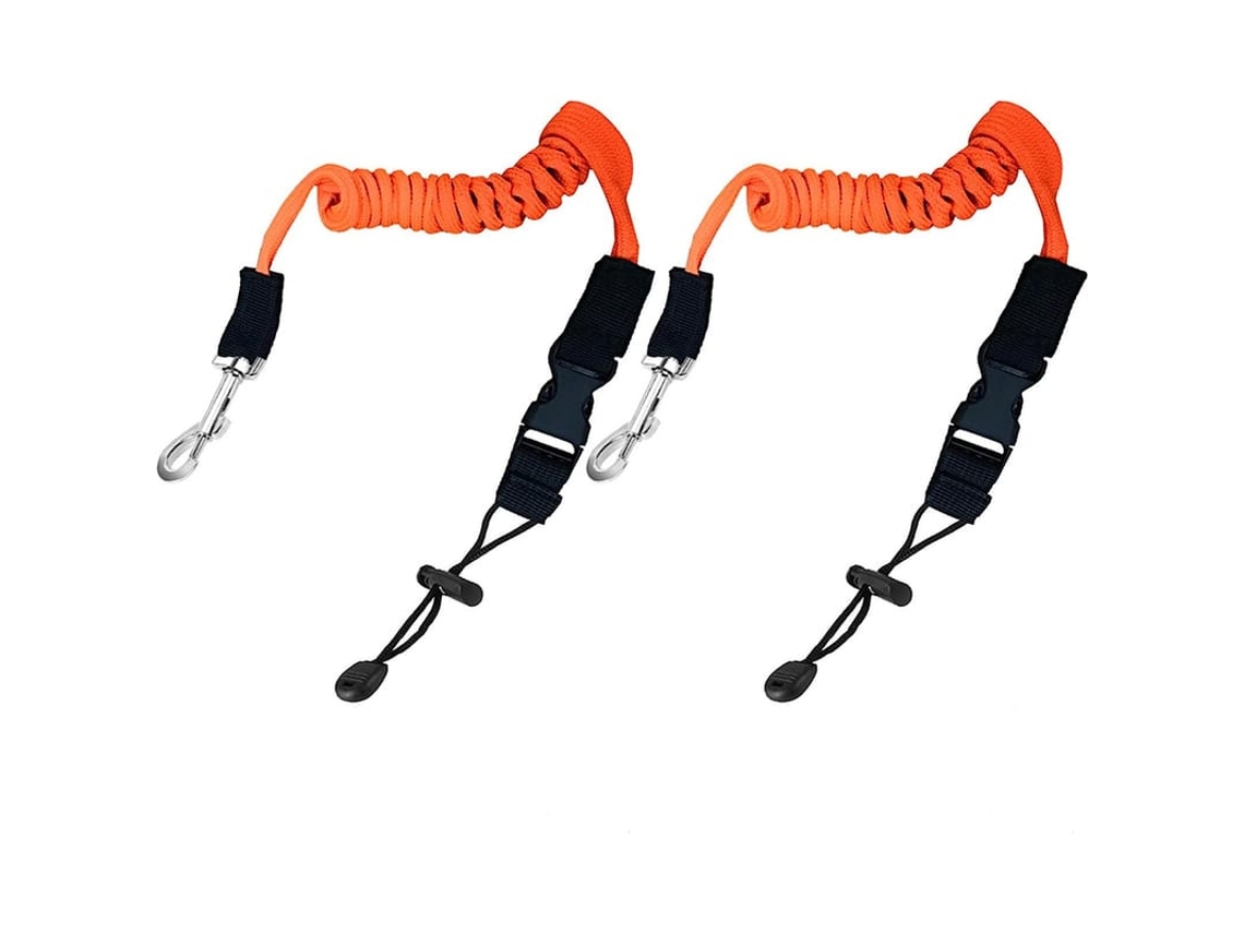 Corda Elástica Para Remo De Kayak Com Fivela De Metal E Ajustável 2pcs Cor Laranja Acessório Seguro