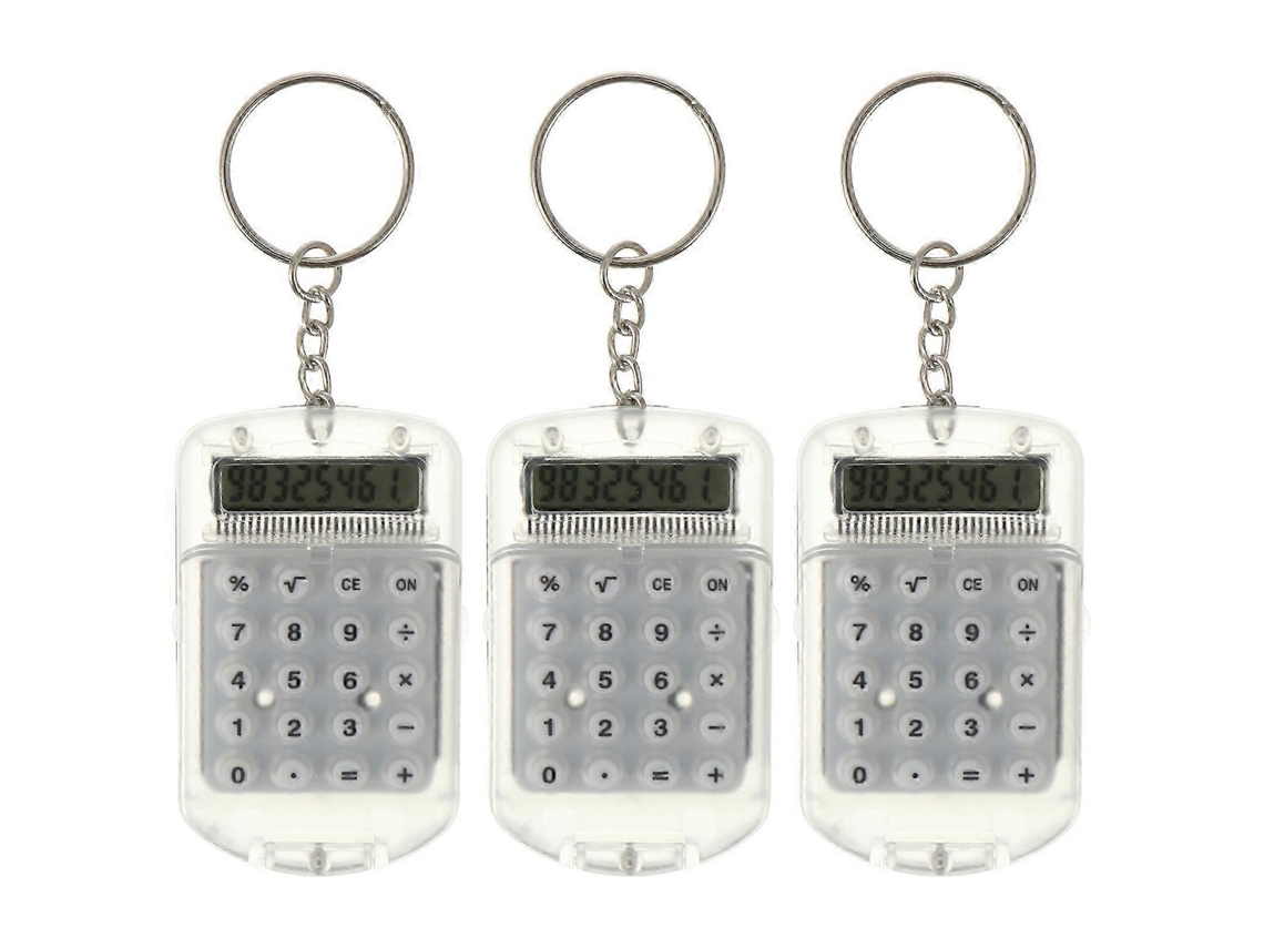 Chaveiro Com Calculadora Eletrônica De Bolso Pequeno Com 3 Peças Everley891