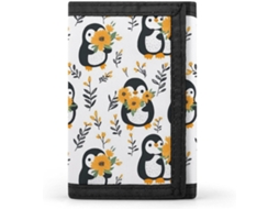 Pasta Masculina com Estampa Floral de Pinguins S/MARCA