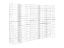 Gabion Planter, Gabion Planters Vidaxl Prateado Aço (260 X 40 X 180 Cm)