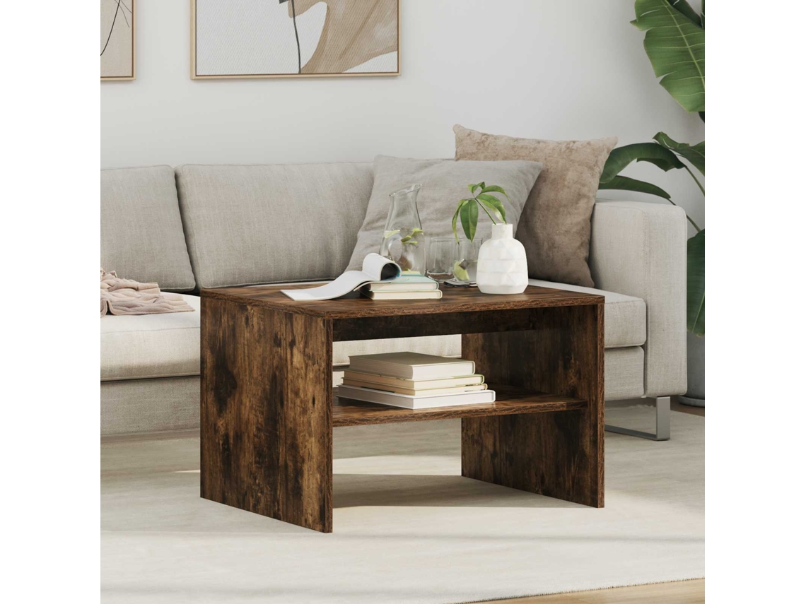 Vidaxl Mesa De Centro Carvalho Defumado 60 X 50 X 40 Cm