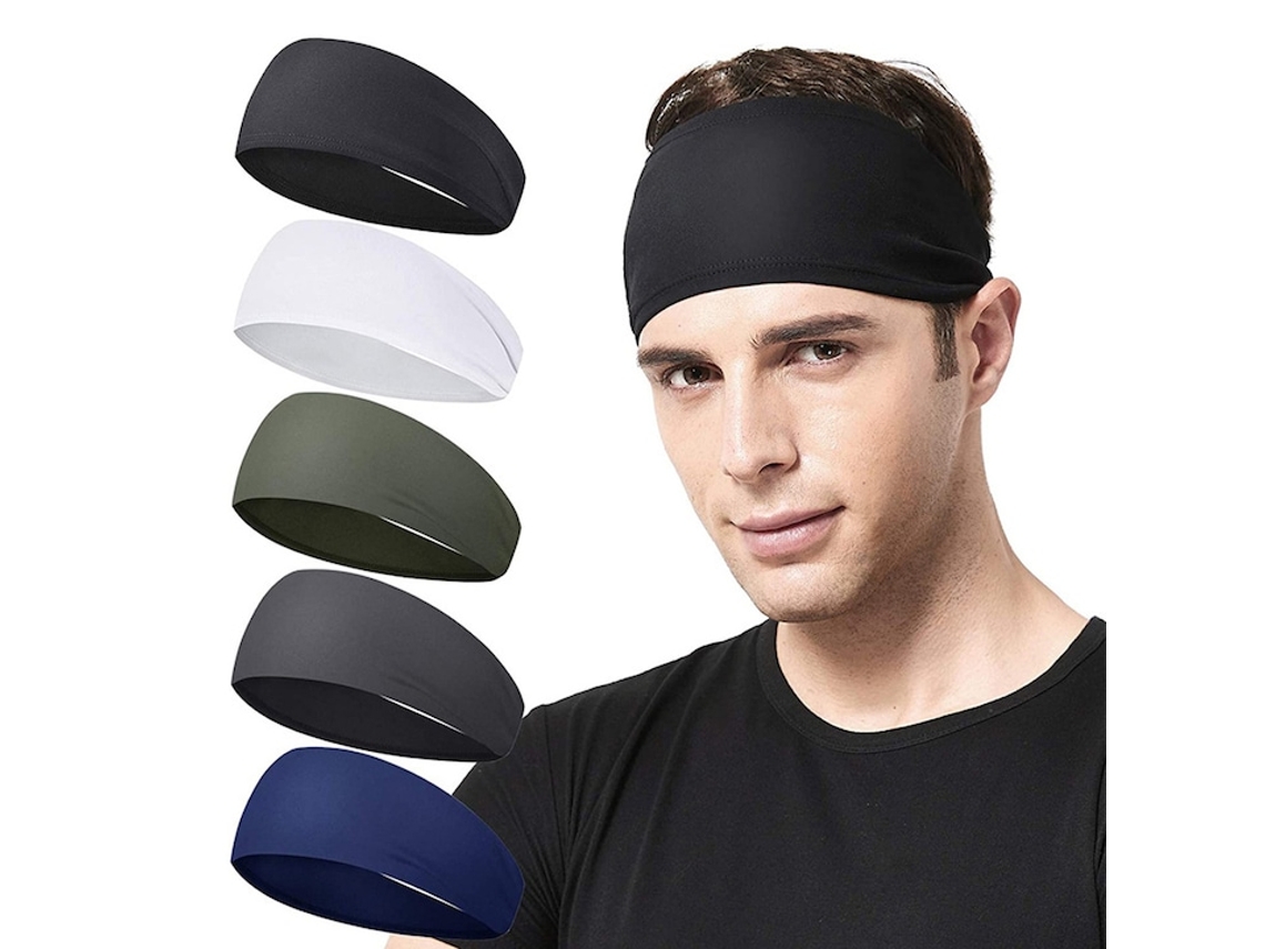 Conjunto 5 Faixas De Cabeça Desportivas Multicoloridas