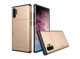 Capa Protetora Resistente À Prova De Choque Com Compartimento Para Cartão Para Galaxy Note 10 Pro / Note 10 (preta)