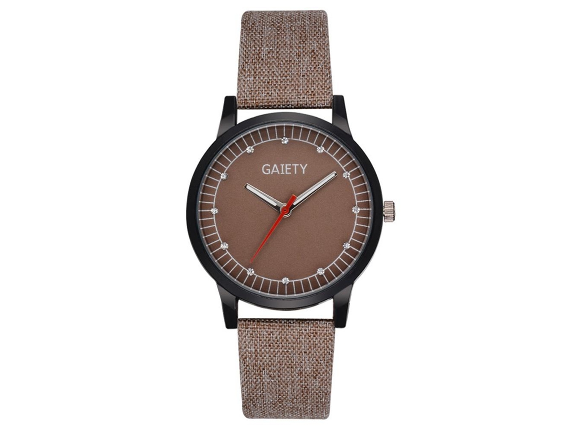 Reloj De Pulsera Analógico De Cuarzo Para Hombre Gaiety Con Dial De Imitación Jean Marrón Claro