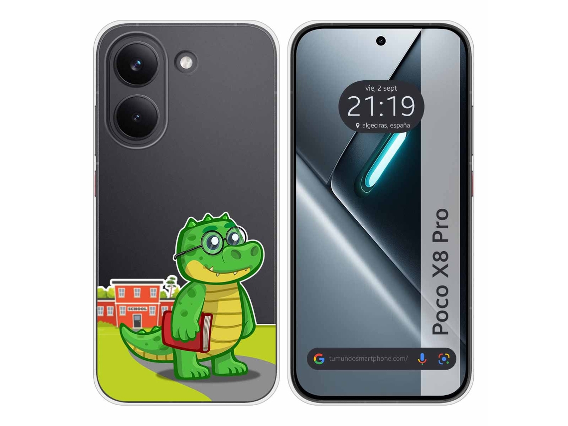 Capa Tumundosmartphone De Silicone Transparente Para Xiaomi Poco X8 Pro 5g Com Estampa De Coco