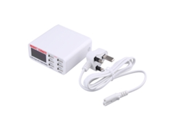 Painel de Tomadas EOOCOO, carregamento rápido inteligente com 6 portas USB