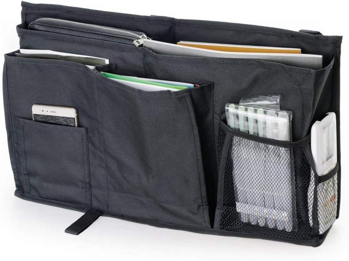 Lurelia Bolsa De Cabeceira, Suspensa, Com Bolsos, Para Sofá, Preto, Leitura Fácil