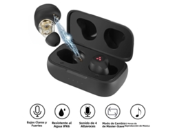 Fones de Ouvido Estéreo Bluetooth Sem Fio MDUG com Microfone, Carregamento Portátil, 12h de Duração e À Prova D'água