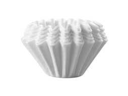 Filtros De Café Para Cafeteiras Gotejamento, Tamanho Júnior, Filtro Papel Com Fundo Plano E Paredes Altas Uma Infusão Uniforme, Branco